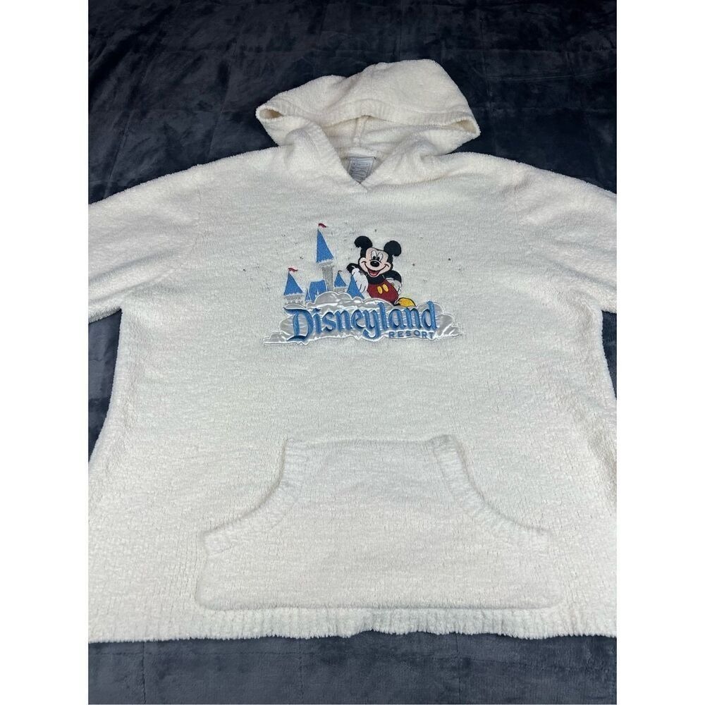 Disney Mickey Mouse, Disneyland white fleece hooded sweater size XL